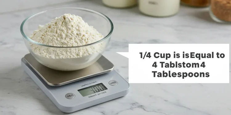 How many tablespoons in 14 cup